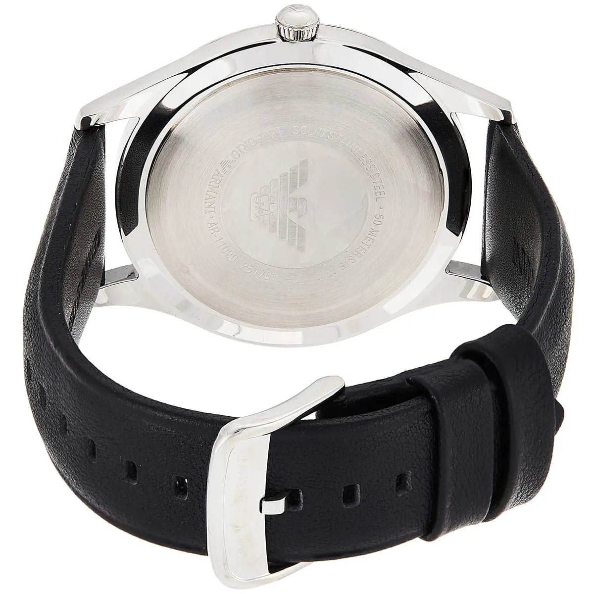 Emporio Armani Lambda Black Genuine Leather Men's Watch - AR11020