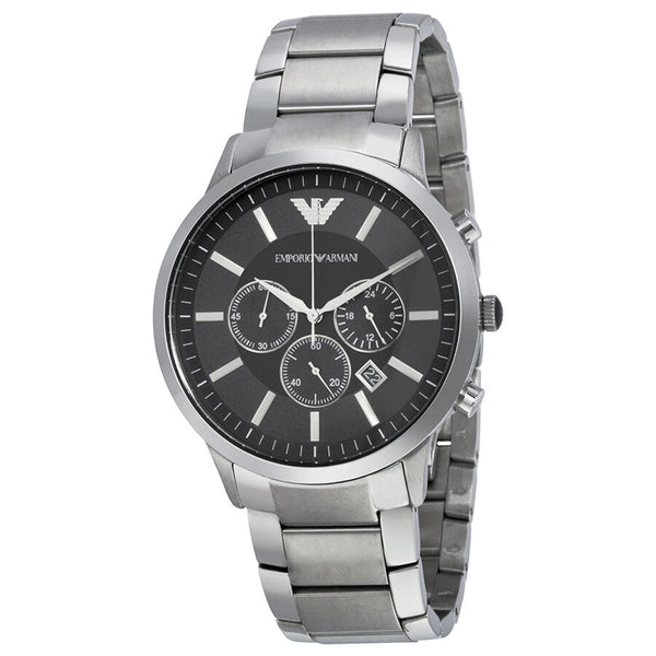 Emporio Armani Sportivo Chronograph Black Dial Steel Men's Watch AR2460 - Watches of Australia