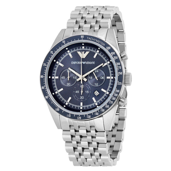 Emporio Armani Sportivo Chronograph Blue Dial Men's Watch AR6072 - Watches of Australia