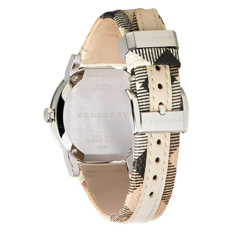 Burberry Women's Swiss The City Haymarket Check and White Leather Strap Women's Watch BU9132 - Watches of Australia #3