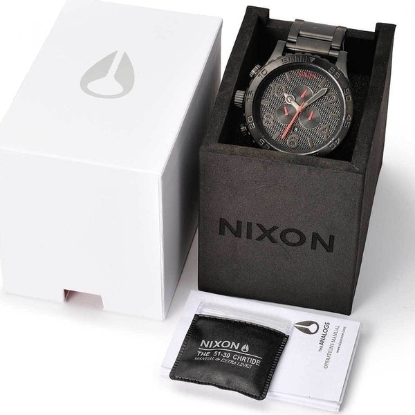 Nixon 51-30 Chrono Black Red Men's Watch A083-2298 - The Watches Men & CO #4