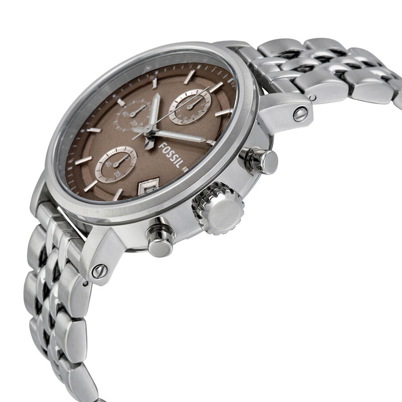 Fossil Boyfriend Chronograph Brown Dial Stainless Steel Ladies watch ES3747 - Watches of Australia #2