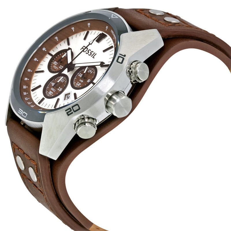 Fossil Coachman Chronograph Cuff Leather Men's Watch #CH2565 - Watches of Australia #2