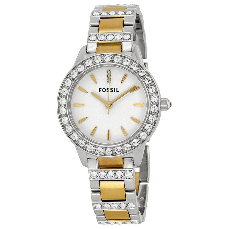 Fossil Crystal White Dial Two-tone Ladies Watch ES2409 - Watches of Australia