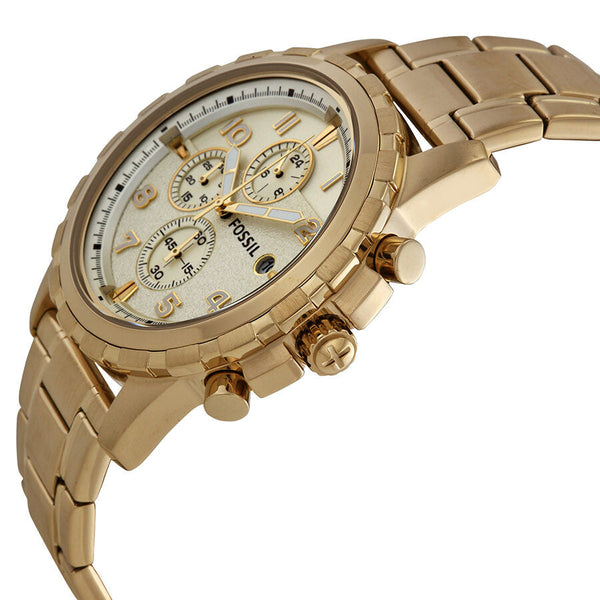 Fossil Dean Chronograph Champagne Dial Gold-tone Men's Watch FS4867 - Watches of Australia #2