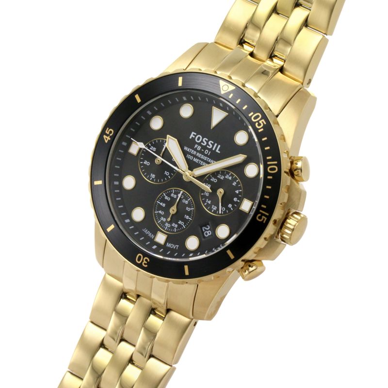 Fossil FB-01 Chronograph Quartz Black Dial Men's Watch - FS5836