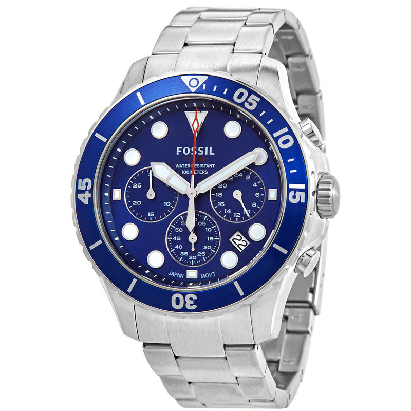 Fossil FB - 03 Chronograph Quartz Blue Dial Men's Watch #FS5724 - Watches of Australia