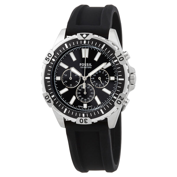 Fossil Garrett Chronograph Quartz Black Dial Men's Watch #FS5624 - Watches of Australia