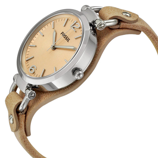 Fossil Georgia Beige Dial Sand Tan Leather Ladies Watch ES2830 - Watches of Australia #2