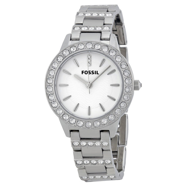 Fossil Glitz White Dial Stainless Steel Ladies Watch #ES2362 - Watches of Australia