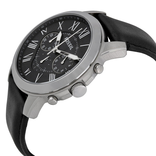 Fossil Grant Black Dial Black Leather Men's Watch FS4812 - Watches of Australia #2