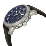Fossil Grant Chronograph Blue Dial Black Dial Men's Watch FS4990 - Watches of Australia #2