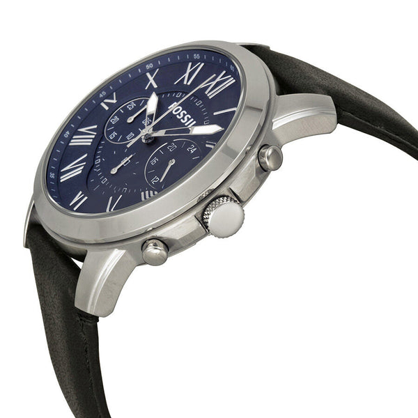 Fossil Grant Chronograph Blue Dial Black Dial Men's Watch FS4990 - Watches of Australia #2