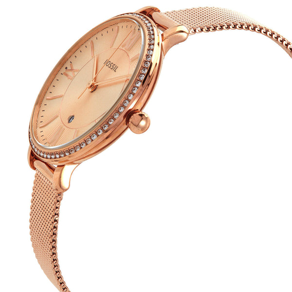 Fossil Jacqueline Quartz Rose Dial Rose Gold-tone Ladies Watch #ES4628 - Watches of Australia #2