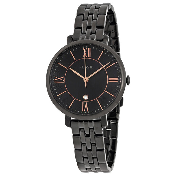 Fossil Jacquline Black Dial Black Ion-plated Ladies Watch ES3614 - Watches of Australia