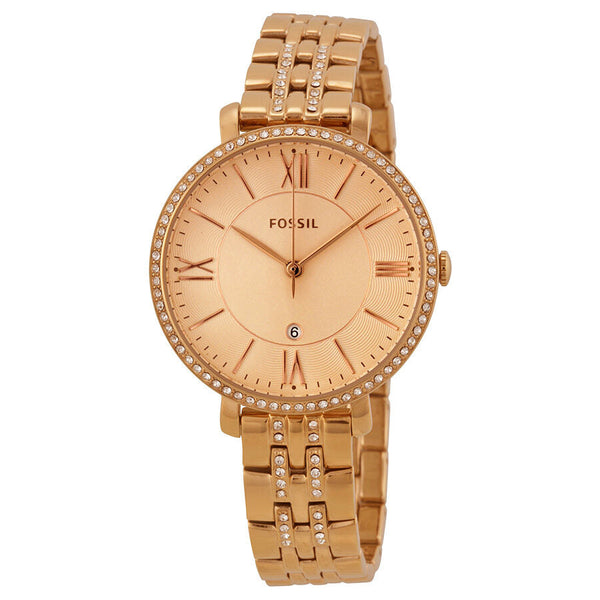 Fossil Jaqueline Rose Dial Rose Gold-plated Ladies Watch ES3546 - Watches of Australia