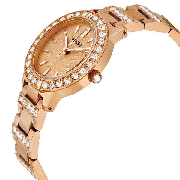 Fossil Jesse Crystal Rose Gold Dial Ladies Watch ES3020 - Watches of Australia #2