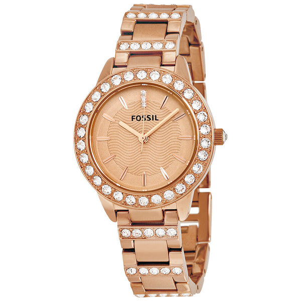 Fossil Jesse Crystal Rose Gold Dial Ladies Watch ES3020 - Watches of Australia