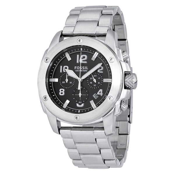 Fossil Modern Machine Chronograph Black Dial Stainless Steel Men's Watch FS4926 - Watches of Australia