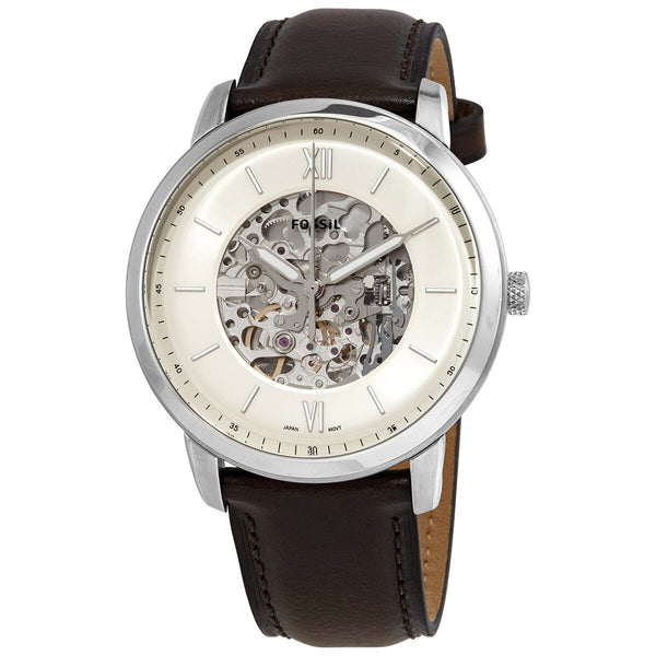 Fossil Neutra Automatic Cream Skeleton Dial Men's Watch ME3184 - Watches of Australia