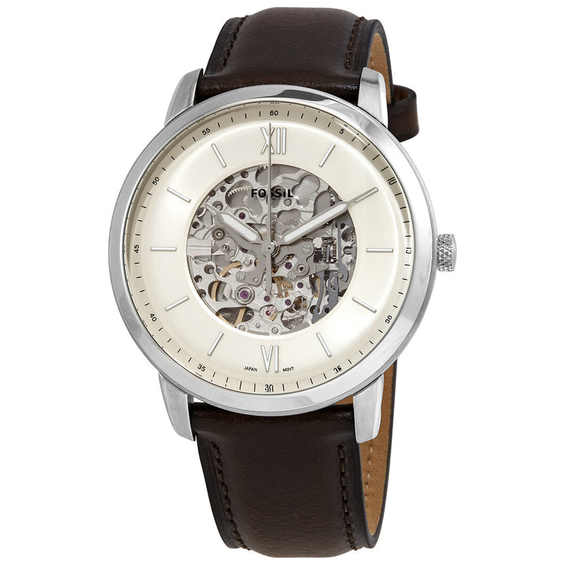 Fossil Neutra Automatic Cream Skeleton Dial Men's Watch ME3184 - Watches of Australia