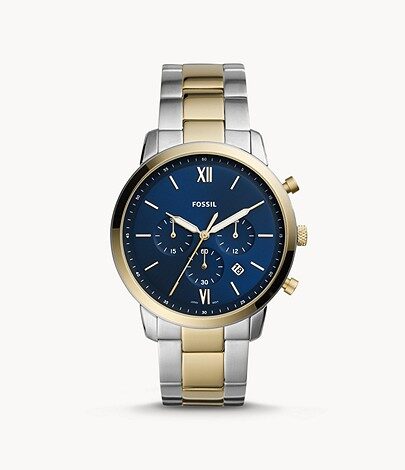 Fossil Neutra Chronograph Quartz Blue Dial Men's Watch #FS5706 - Watches of Australia