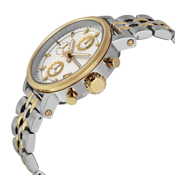 Fossil Original Boyfriend Chronograph White Dial Two-tone Watch ES3746 - Watches of Australia #2