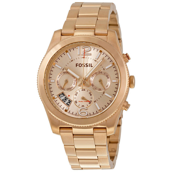 Fossil Perfect Boyfriend Multifunction Rose Dial Ladies Watch ES3885 - Watches of Australia