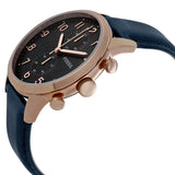 Fossil Townsman Chronograph Navy Dial Navy Leather Men's Watch FS4933 - Watches of Australia #2