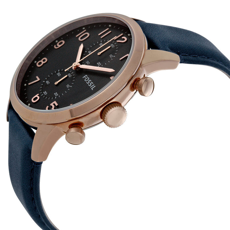 Fossil Townsman Chronograph Navy Dial Navy Leather Men's Watch FS4933 - Watches of Australia #2