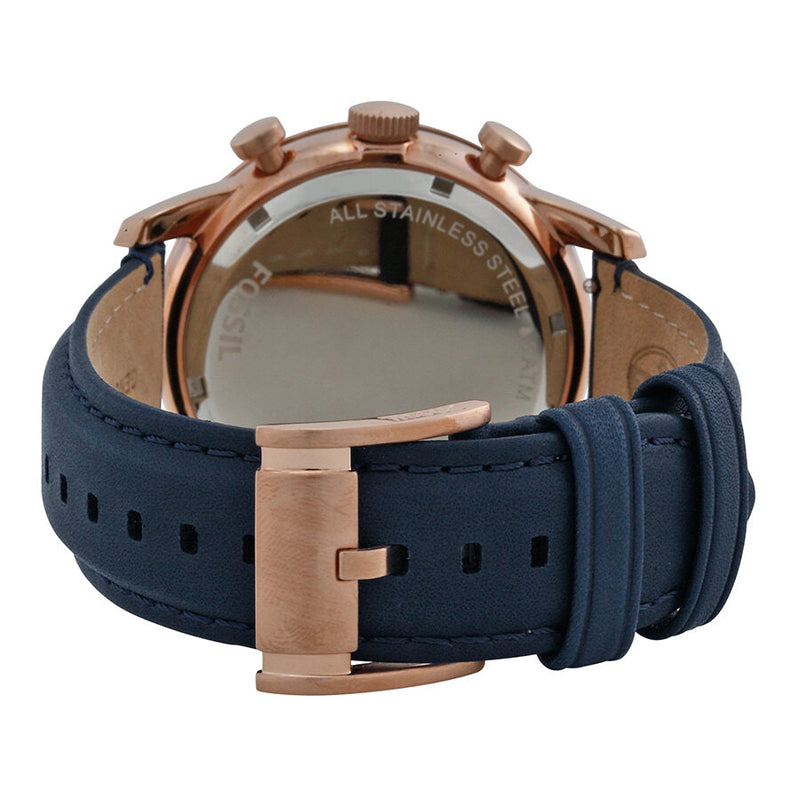 Fossil Townsman Chronograph Navy Dial Navy Leather Men's Watch FS4933 - Watches of Australia #3