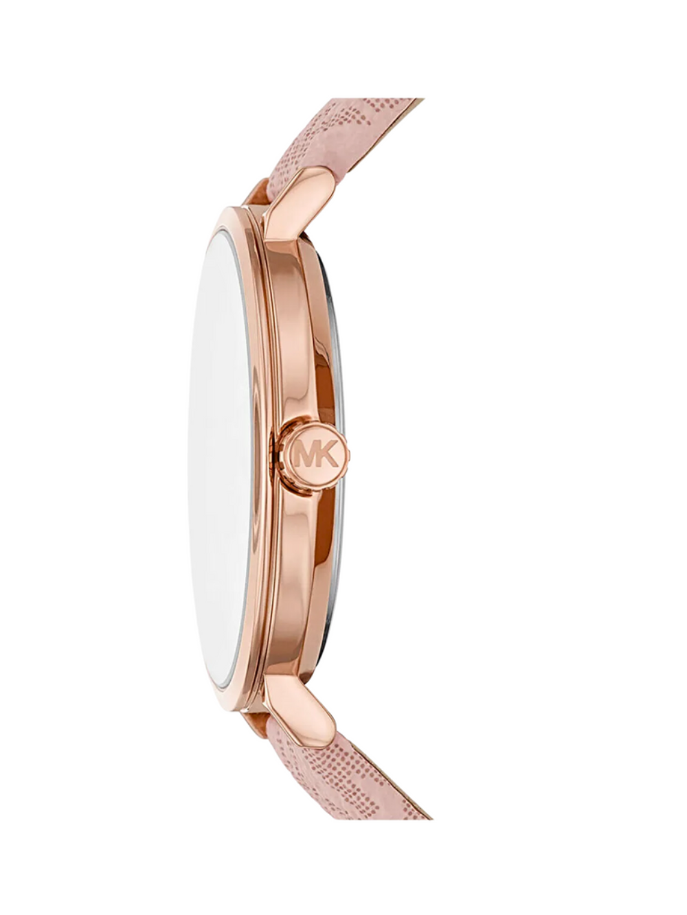 Michael Kors Addyson White Dial Ballet Pink PVC Strap Women's Watch - MK2947