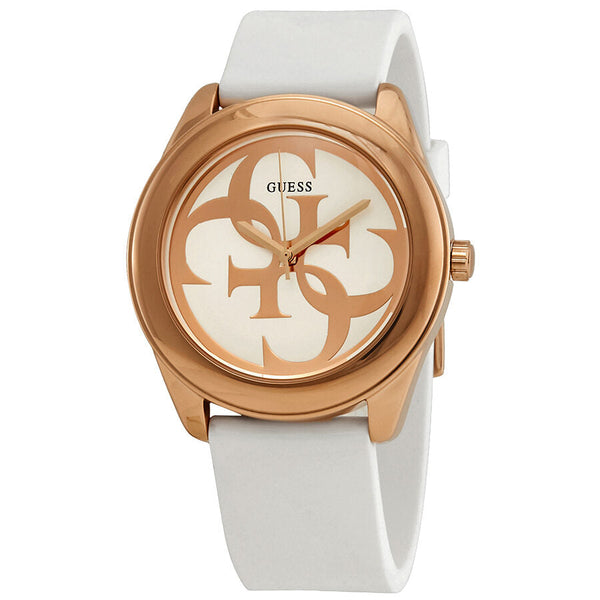 Guess G-Twist Silver Dial White Silicone Ladies Watch W0911L5 - Watches of Australia