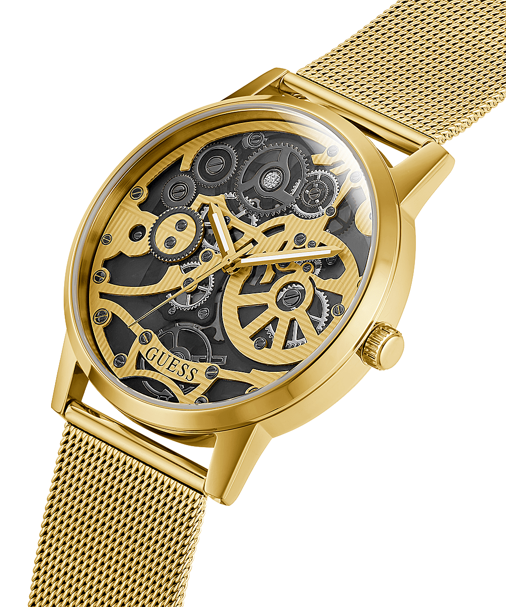 Guess Gold Tone Case Mesh Men’s Watch GW0538G2 - Watch