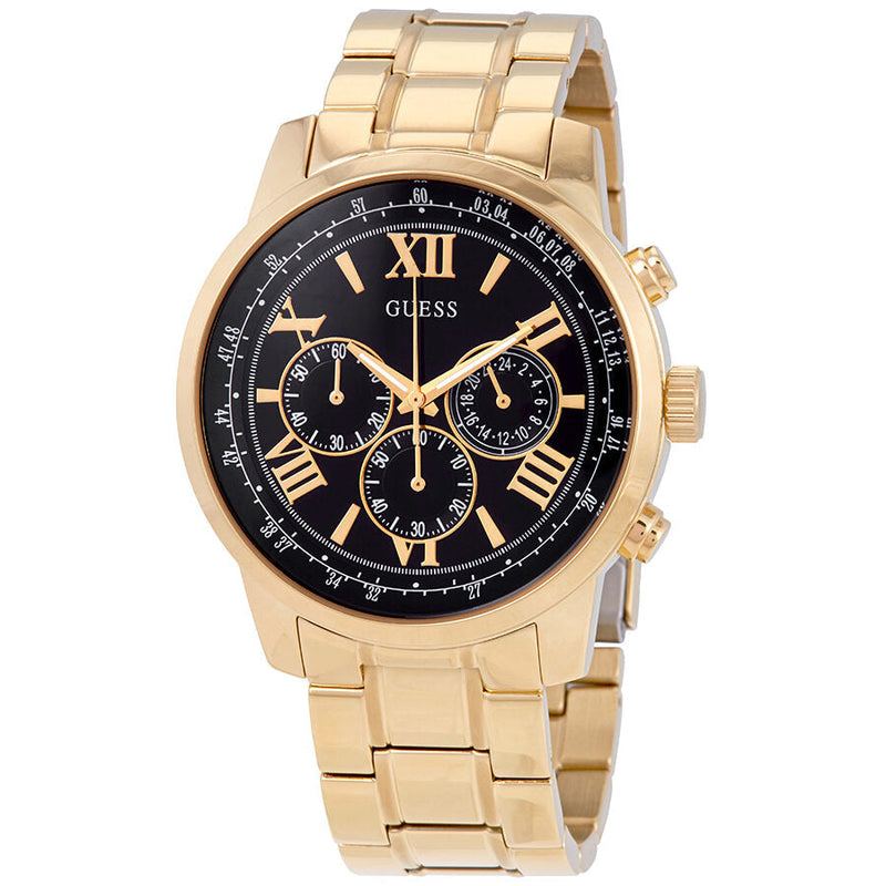 Guess Horizon Chronograph Black Dial Men's Watch #W0379G4 - Watches of Australia