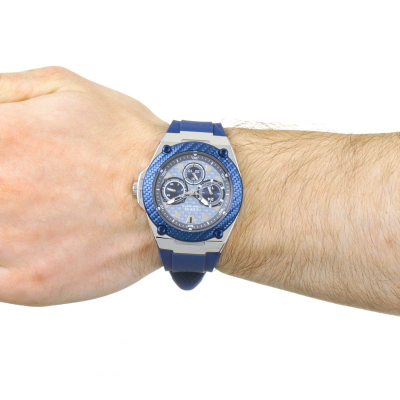 Guess Legacy Blue Dial Blue Silicone Men’s Watch W1049G1 - Watch