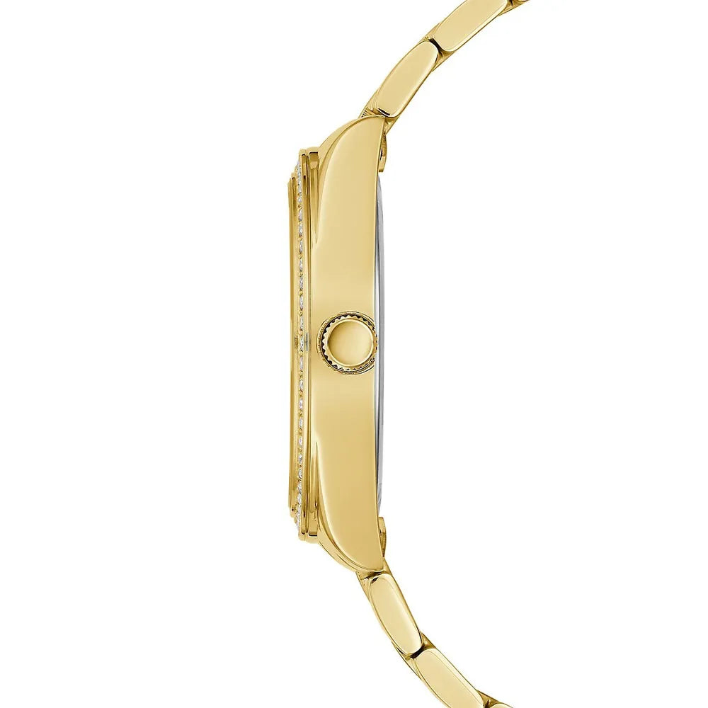 Guess Luna Gold Tone Black Dial Women’s Watch GW0307L2 - Watch