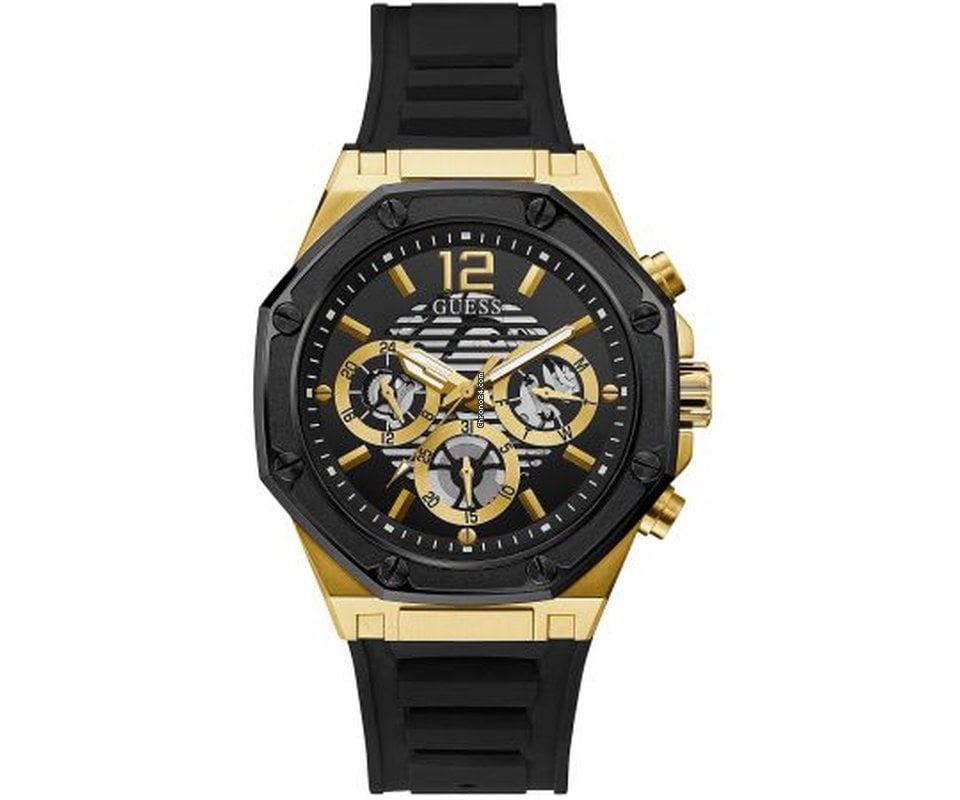 Guess Multi-function Black Silicone Men’s Watch GW0263G1 - Watch