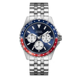 Guess Odyssey Blue Dial pepsi Bezel Men's Watch W1107G2 - Watches of Australia