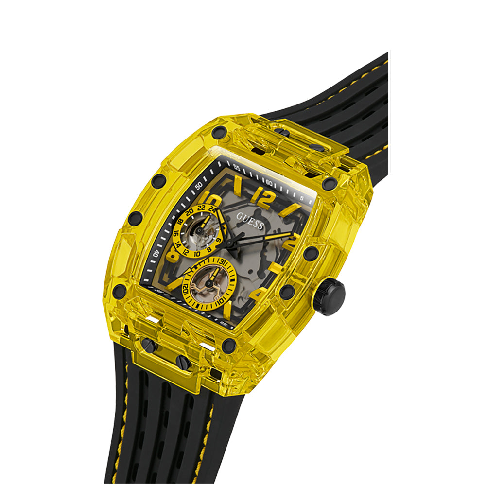 Guess Phoenix Black Silicone Strap Men’s Watch GW0499G2 - Watch