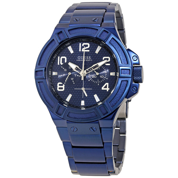 Guess Rigor Multi-Function Blue Dial Men's Watch W0218G4 - Watches of Australia