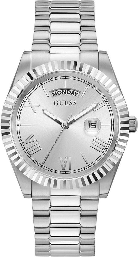 Guess Silver Tone Stainless Steel Men’s Watch GW0265G6 - Watch