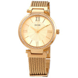 Guess Soho Crystal Gold Dial Yellow Gold PVD Ladies Watch W0638L2 - Watches of Australia