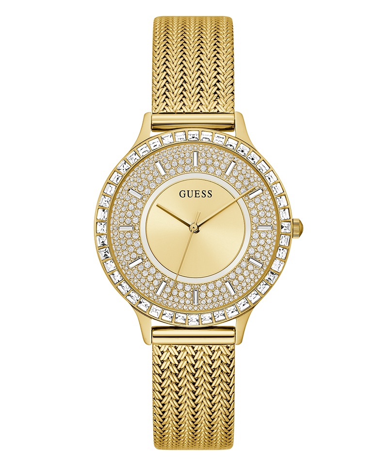 Guess Soiree Gold Tone Mesh Strap Women’s Watch GW0402L2 - Watch