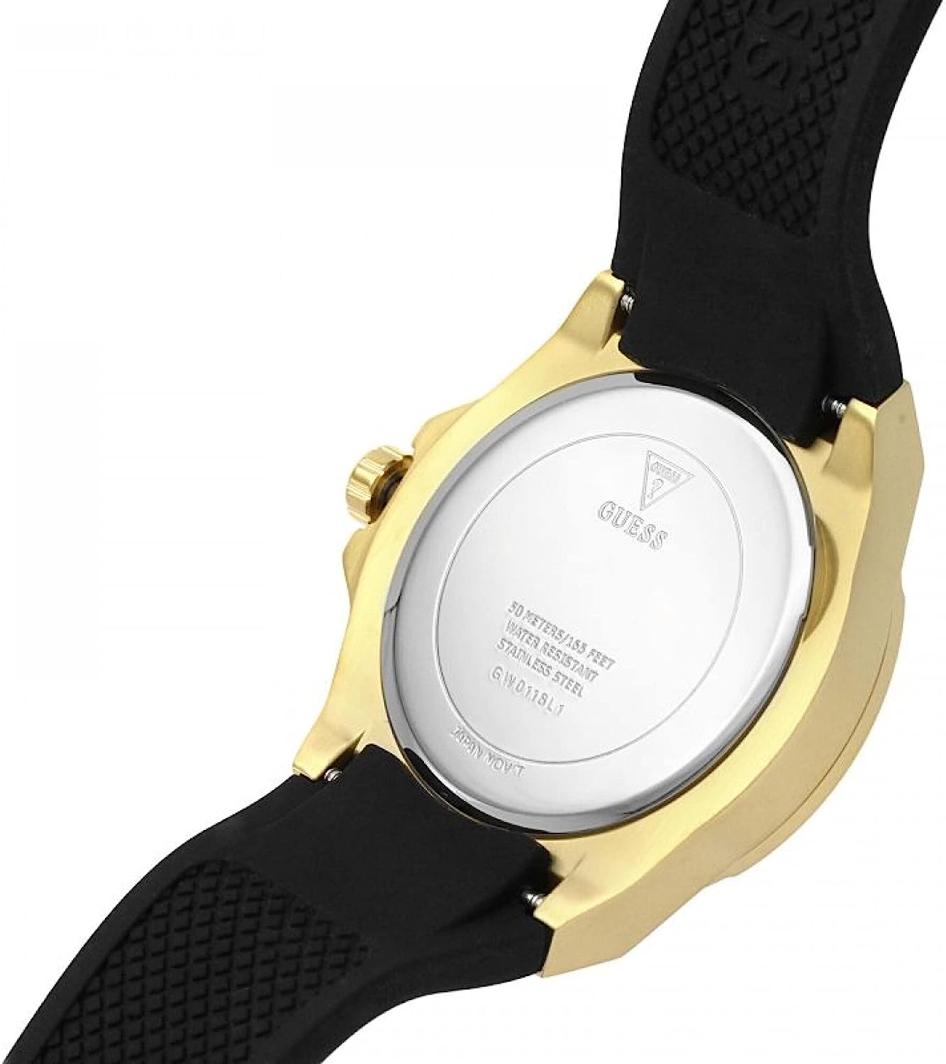 Guess Venus Gold Case Silicone Strap Women’s Watch GW0118L1 - Watch
