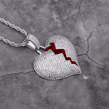 Big Daddy Broken Heart Silver Pendant