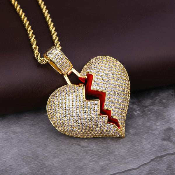 Big Daddy Broken Heart Gold Pendant