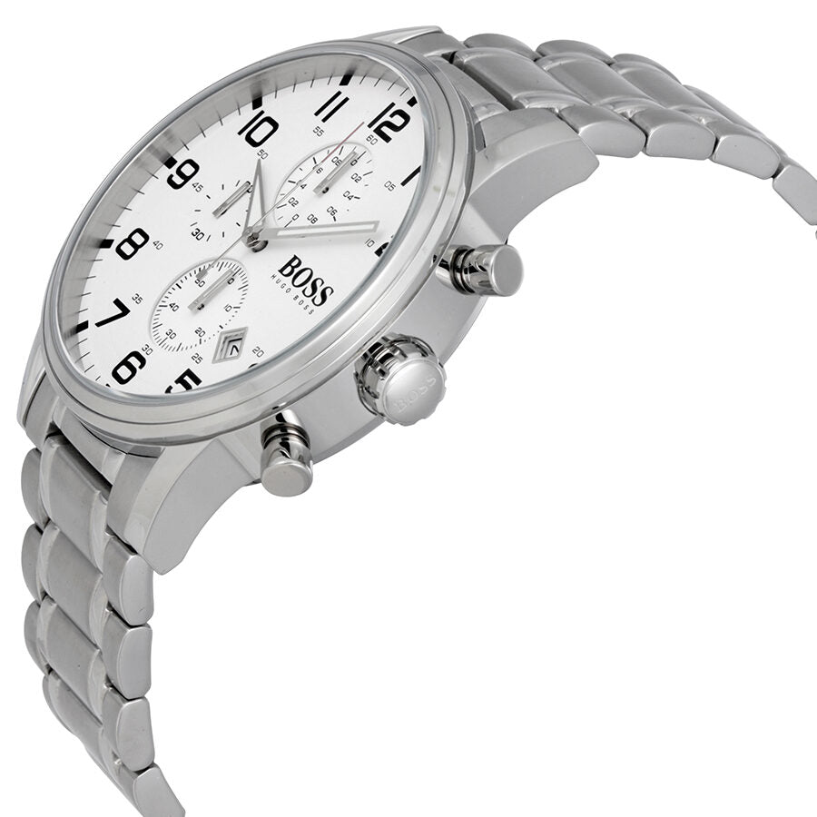 Hugo Boss Aeroliner Chronograph White Dial Men's Watch 1513182