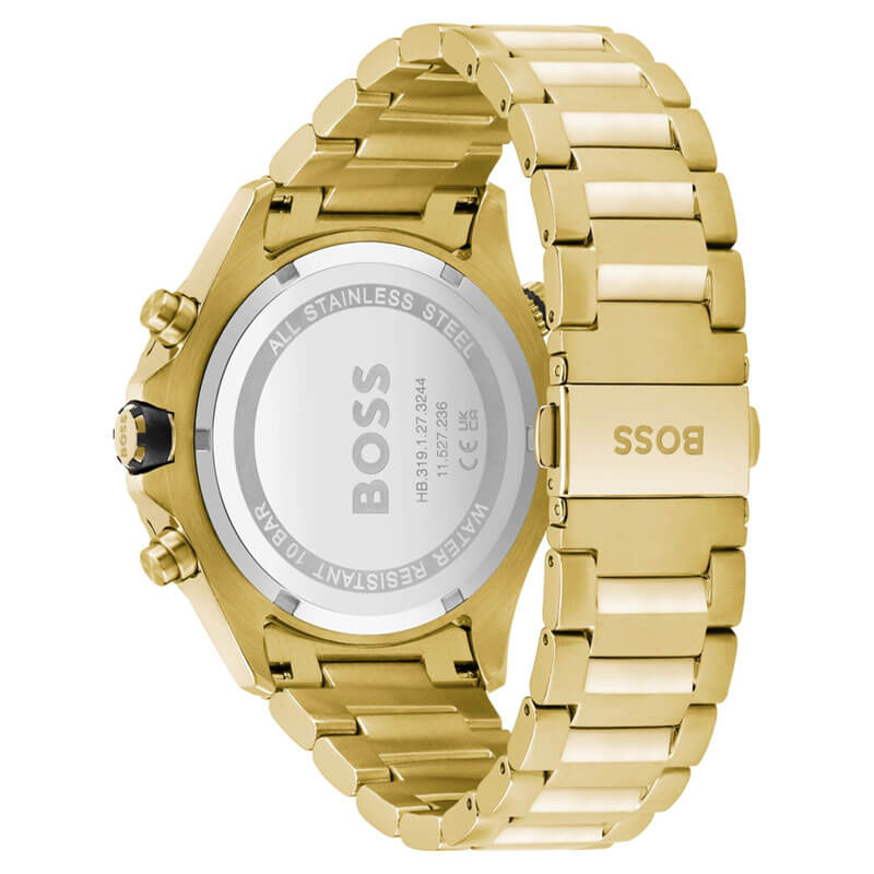 Hugo Boss Globetrotter Gold Chronograph Men's Watch 1513932