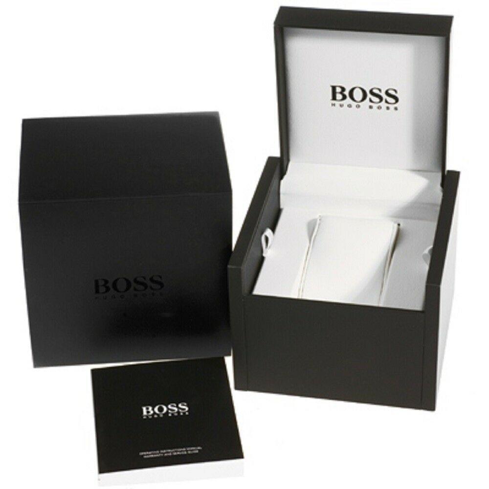 Hugo Boss watch presented in original packaging with black box and documentation